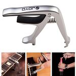 JOYO JCP-02 Guitar Capo in lega di alluminio Opener Guitar Capo Quick Change Guitar Tuner Clamp Key (Silver)