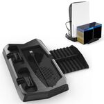 KJH P5-010-2 Base ventola di raffreddamento multifunzione con supporto per vassoio di stoccaggio per PS5 De / UHD