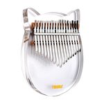 Crystal Thumb Piano 17 Tone Vetro acrilico trasparente Karinba