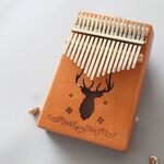 17-tono Kalimba Portatile Thumb Piano, Stile: Deer classico in mogano