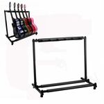 Espositore pieghevole per chitarra in metallo lungo, specifica: cinque rack