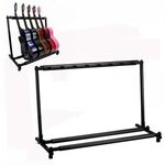 Espositore pieghevole per chitarra in metallo lungo, specifica: sette rack