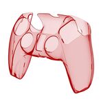 KJH PS5-002 Controller di gioco Crystal Shell Controller wireless Cover Shell Cover PC Trasparente Protettivo Hard Shell per PS5 (rosso trasparente)