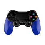 2 PCS Bluetooth wireless Gamepad Touch Screen con audio leggero Controller a doppia vibrazione per PS4 (blu)