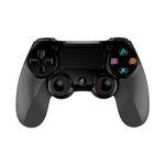 2 PCS Bluetooth Wireless Gamepad Touch Screen con audio leggero Controller a doppia vibrazione per PS4 (nero)