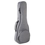 UK-12 Borsa per ukulele da 23 pollici più zaino anti-caduta imbottito in cotone (grigio chiaro)