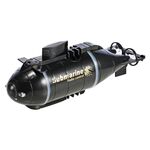 Mini sottomarino elettrico a sei vie per bambini 2.4G Modello Ragazzo che gioca in acqua Sottomarino nucleare con telecomando (nero)