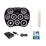 Silicone Pieghevole portatile DRUM DTX DTX Game Strike Board (G801 Bianco)