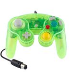 Controller di gioco del regolatore a vibrazione a punto singolo 5 PCS per Nintendo NGC (Water Green)
