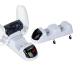 DOBE TP5-0506 Maniglia wireless Carica a doppio sedile con indicatore di ricarica a LED per PS5