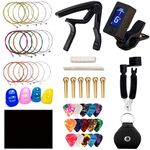 34 PCS / Set Set di strumenti per sintonizzatore con clip per accordatura per basso in legno folk