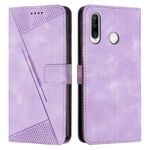 Custodia in pelle per Huawei P30 Lite Dream Triangle con cordino (viola)