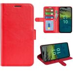 Per Nokia C110 R64 Custodia per telefono orizzontale in pelle a conchiglia Texture (rosso)