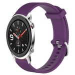 Per Amazfit GTR 4 22mm cinturino in silicone testurizzato con diamanti (viola)