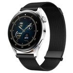 Per Huawei Watch 3 / Watch 3 Pro Milan cinturino con doppia maglia magnetica in acciaio (nero)