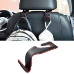 Sedile posteriore multifunzione nascosto per auto, piccolo gancio (nero rosso)