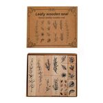 Set di timbri di gomma per legno di agrifoglio con sigillo manuale (verde e vitalità)