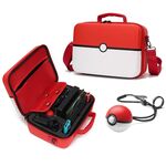Custodia protettiva per valigia a tracolla singola inclinata portatile multifunzione per Nintendo Switch (rossa)