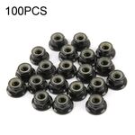 100 PCS iFlight M5 CW 6061 Vite motore in alluminio Dadi Inserto in nylon Dado flangiato autobloccante per RC FPV Racing Drone Motor (nero)