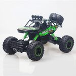 HD6026 1:12 Auto da arrampicata in lega di grandi dimensioni Mountain Bigfoot Cross-country a quattro ruote motrici Giocattolo per auto con telecomando, Dimensioni: 37 cm (verde)