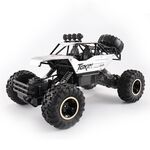 HD6026 1:12 Auto da arrampicata in lega di grandi dimensioni Mountain Bigfoot Cross-country a quattro ruote motrici Giocattolo per auto con telecomando, Dimensioni: 37 cm (Argento)
