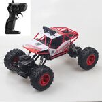 HD6026 1:16 Auto da arrampicata in lega di grandi dimensioni Mountain Bigfoot Cross-country a quattro ruote motrici Telecomando giocattolo per auto, Dimensioni: 28 cm (rosso)