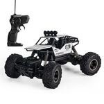 HD6026 1:16 Large Alloy Climbing Car Mountain Bigfoot Cross-country Quattro ruote motrici Telecomando Giocattolo per auto, Dimensioni: 28cm (Argento)