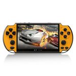 X7 Plus Retro Giochi classici console di gioco portatile con schermo HD da 5,1 pollici e memoria 8G, supporto MP4 / ebook (giallo)