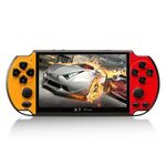 X7 Plus Retro Classic Games Game Game Console con schermo HD da 5,1 pollici e memoria 8G, supporto MP4 / ebook (Giallo + rosso)