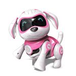 Ricarica USB Smart Touch Sensing Machine Cane Giocattoli elettrici per bambini, supporti per camminare e rosicchiare ossa e luci e musica (rosa)