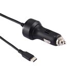 Adattatore per caricabatteria da auto da viaggio USB-C / Type-C per Nintendo Switch 2.4A, lunghezza cavo: 2 m (nero)