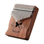 21 Tono Acacia Wood Thumb Piano Kalimba Strumenti musicali (Caffettiera-farfalla)