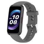 Cinturino per orologio in silicone con superficie lucida da 16 mm per Keep Band B4 (grigio scuro)