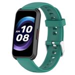 For Keep Band B4 Cinturino per orologio in silicone con superficie lucida da 16 mm (verde pino)