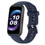 Cinturino per orologio in silicone con superficie lucida da 16 mm per Keep Band B4 (blu notte)