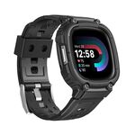 Per Fitbit Versa 4/3 / Sense 2 / Sense 1 Armor Cinturino integrato in TPU (nero)