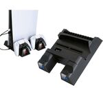 OIVOIV-P5235Bconsole di giocoventola di raffreddamentoBaseGamepadChargingsedilecon la cremaglieradel LEDLight &Discodi archiviazioneperPS5