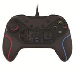 Gamepad cablato per Nintendo Switch / Android / IOS / PC (S818W SINISTRA RED REDD BLUE)
