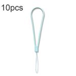 Corda anti-perdita per cordino per telefono cellulare con motivo in silicone da 10 pezzi (verde chiaro)