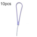 Corda per mano anti-perdita con cordino per telefono cellulare con motivo in silicone da 10 pezzi (chiodi di garofano viola)