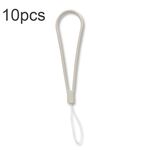 Corda per mano anti-perdita con cordino per telefono cellulare con motivo in silicone da 10 pezzi (bianco antico)
