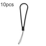 Corda per mano anti-perdita con cordino per telefono cellulare con motivo in silicone da 10 pezzi (nero)