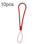 Corda per mano anti-perdita con cordino per telefono cellulare con motivo in silicone da 10 pezzi (rosso)