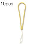 Corda anti-perdita per cordino per telefono cellulare con motivo in silicone da 10 pezzi (giallo limone)