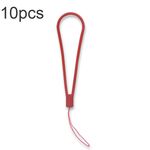 Corda anti-perdita per cordino per telefono cellulare con motivo in silicone da 10 pezzi (tè rosso)