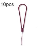 Corda per mano anti-perdita con cordino per telefono cellulare con motivo in silicone da 10 pezzi (rosso melograno)
