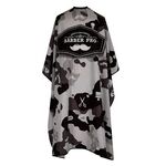 Scissor Beard Print Barber Post Barber Haircut Cape Wrap (nero)