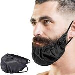 5 pezzi custodia per barba da uomo resistente all'olio e alle macchie (nero)