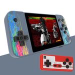 G3 Macaron Screen da 3,5 pollici console di gioco portatile per doppio lettori da incasso 800 giochi (Grigio)