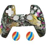 2 PCSPS5Gamepadcoperturaprotettiva in silicone(6+Cappelli)